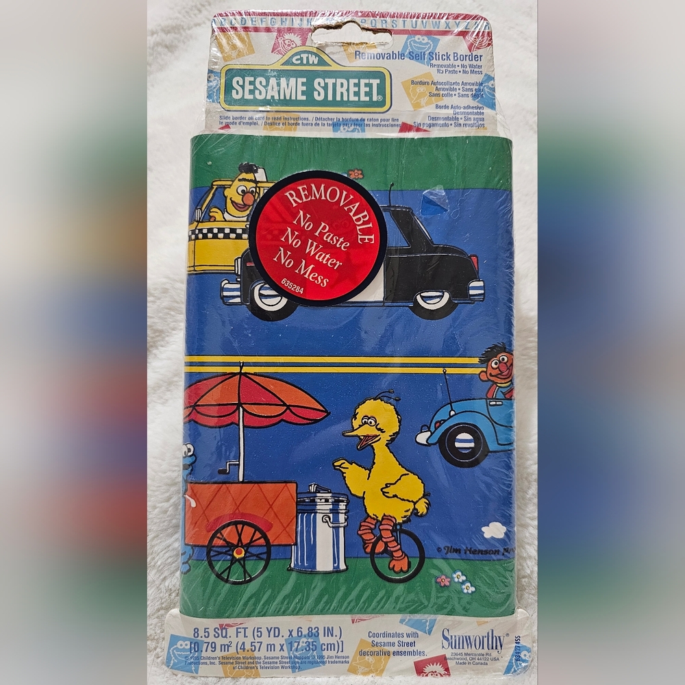 Sesame Street Prepasted Wallpaper Border Elmo Big Bird Grover Bert Ernie